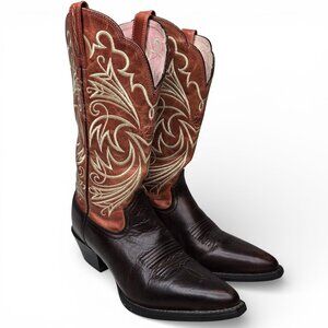 Ariat Western Boots Women Embroidered Cowgirl Pointy Toe Ranch Rodeo 5.5B
